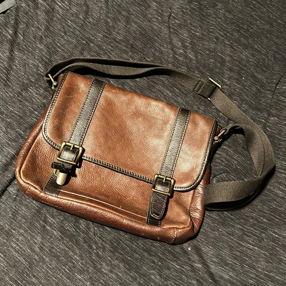 Fossil Estate City Messenger Bag, Dark Brown